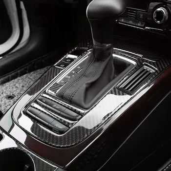 Real Fibra de Carbon Centrul pentru Konsole' Getriebe Schimbare Panou Abdeckung Rahmen Tapiterie Blana Audi A4 B8 A5 2009, 2010-2016 / q5. 201