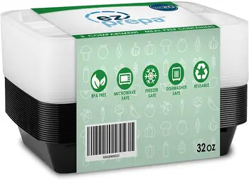 10 buc Masa Prep Containere cu Capace Bento Box din Plastic Reutilizabile pentru cuptorul cu Microunde masina de spalat Vase în condiții de Siguranță de Stocare produse Alimentare de Origine cutie de Prânz