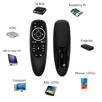 G10 G10S Pro Vocea de la Distanță de Control 2.4 G Wireless Air Mouse Giroscop IR de Învățare pentru Android tv box HK1 H96 Max X96 mini