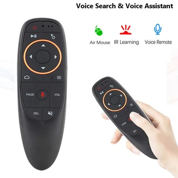G10 G10S Pro Vocea de la Distanță de Control 2.4 G Wireless Air Mouse Giroscop IR de Învățare pentru Android tv box HK1 H96 Max X96 mini