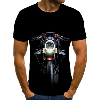 2021 Cool Racing Grafic T-shirt Motocicleta 3D de Imprimare pentru Bărbați T-shirt de Vară de Moda de Top Punk T-shirt pentru Bărbați de Mari Dimensiuni Streetwea