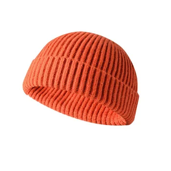 Pălării Tricotate De Culoare Solidă Cuff Beanie Unisex Cald Pălărie Tricotate Casual De Iarna Capac De Moda Tricotate Pălărie Retro Stilul Marinaresc Beanie Hat