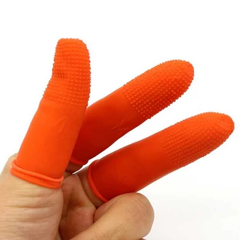 100buc/lot Nail Art Latex de Cauciuc de Protecție Antipatinare Degetelor Mănuși de Latex de Cauciuc Degetul Pătuțuri Mănuși Antistatice en-Gros