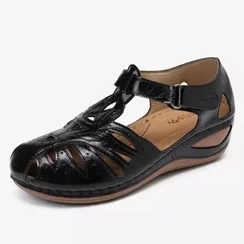 Femei Vara Sandale Solid cu Catarama Doamnelor Pantofi de Moda Moale Plus Dimensiune Plat Confortabil Pantofi pentru Femei Catarama Pene Sandale cu Platforma