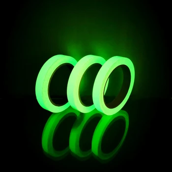 De 1,5-5cm Luminos Banda autoadeziva Glow În Întuneric Banda Autocolant Fluorescent Noapte de Avertizare Bandă de Siguranță de Securitate Acasă Decorare