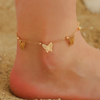 Moda Drăguț Fluture Pandantiv Bratari pentru Femei de Aur de Culoare Lanț de Brățară pe Picior 2020 Boem Plaja Picior Cadouri Bijuterii