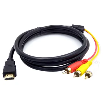Compatibil HDMI de sex Masculin la 3 RCA Video-Audio AV Adaptor Cablu 3RCA Stereo Convertor Component pentru TV-Box DV pe DVD, PC