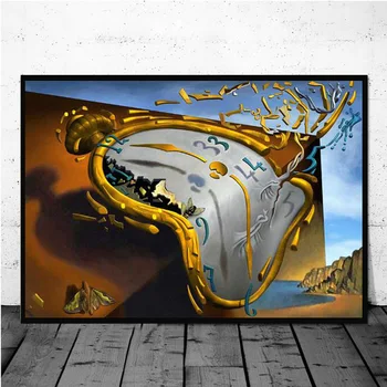 Salvador Dali, Pictura Ulei Pe Valuri Carte Barcă cu pânze Perete, Tablouri Canvas Postere si Printuri de Arta de Perete Imaginile pentru Camera de zi