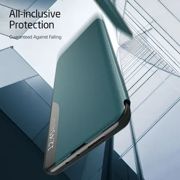 Mi10T Pro Caz din Piele Smart View Fereastra Flip, Huse de Telefon Caz pentru Xiaomi Mi 10 T 10T Pro 5G Suport Magnetic Carte Coque 6.67