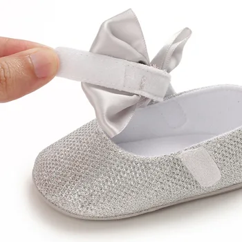 Pantofi pentru copii Fete de Flori Bling Arc Copilul Nou-născut Pantofi Fete Printesa Moale cu Talpi anti-alunecare pentru Copii Încălțăminte Crib Pantofi