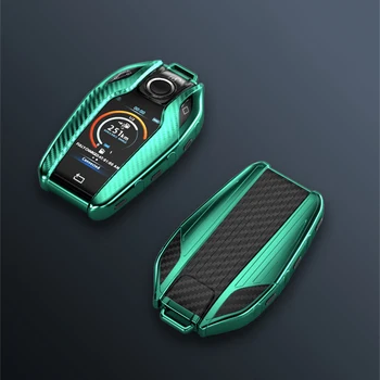 Noua TPU fibra de Carbon model de Mașină de la Distanță Cheie Capacul Protector Caz Pentru BMW Seria 6 GT Seria 7 740 Seria 5 530i X3 Afișare Cheie