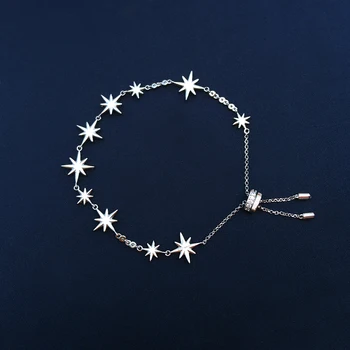 Multi star Brățară Reglabil S925 Argint Sterlină Femei de Lux Lumina Șase puncte Star Temperament Brățară Stil de Bijuterii Cadou