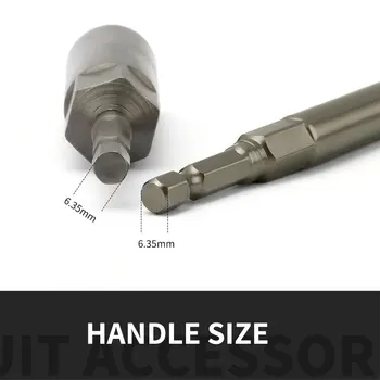 6Pcs 80mm Lungime Bolt Nut Driver Sockets Set Bit Adâncime Electric Cheie Soclu de prindere Hexagonal de 1/4 7 9 11 13 16 18 mm