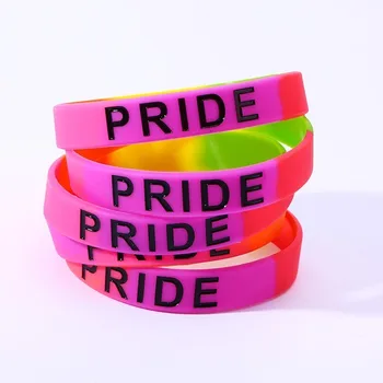 Gay Pride Curcubeu LGBT Bratara de Silicon 5 pack Unisex Prietenie Sport de Cauciuc Brățări Bijuterii