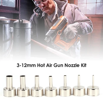 Stația de Pistol Suflantă Rotund Duze 3-12mm Pistol de Aer Cald Kit de Duze pentru 858D Sudare Statie de Lipit Pistol de Căldură Sfaturi