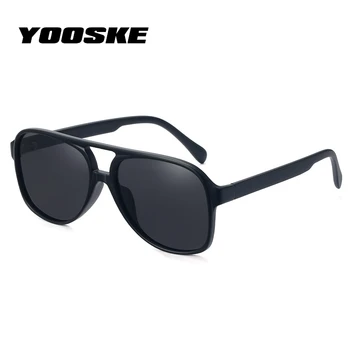 YOOSKE 2021 Supradimensionate Polarizat ochelari de Soare pentru Femei Brand Designer de Epocă ochelari de soare Barbati Galben de Conducere Ochelari de Soare Metal Balama