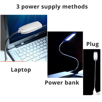 În linie USB de Lumina pentru Notebook Laptop PC de Noapte Citit Tabelul 14 Led-uri Portabile Mini Flexibil Lumina LED-uri USB Mini Lampa