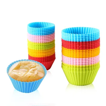 12 Buc Silicon Tort Cupcake Cupa Tort Instrumente de Mucegai Silicon Cupcake și Brioșă Cupcake pentru DIY decorare tort accesorii 2021