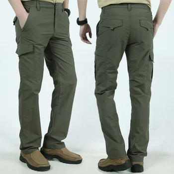Bărbați Usoare Tactice Pantaloni Respirabil Casual de Vara Armată Militar Pantaloni Lungi de sex Masculin rezistent la apa iute Uscat Pantaloni de Marfă
