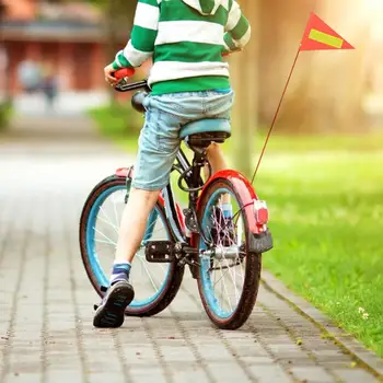 Bicicleta de Siguranță Pavilion de Siguranță cu Bicicleta Fanionul Pentru Copii Triunghiular Steag Cu Suport de Montare MTB de Ciclism Rutier Accesorii
