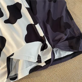 Pantaloni scurți Femei Harajuku Kawaii Retro Vaca-imprimate Vrac de Agrement Doamnelor Pereche de Pantaloni Streetwear Moale All-meci la Modă de sex Feminin Ins
