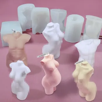 3D Lumânare Mucegai Silicon Mucegai de sex Masculin și de sex Feminin de Artă de Design Parfum Lumânare Face Sapun de Ciocolata Tort de Decorare