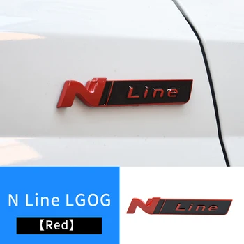 3D Metal Auto Sud-coreean Modificat de Înaltă Performanță N logo-N LINIE, Logo-ul Autocolante Decorare Auto Mid-Net caroserie Coada Scrisoare Logo-ul