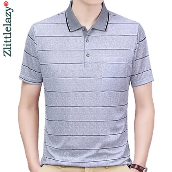 2021 designer de moda de brand, dungi pocket polo shirt pentru barbati tricou maneci scurte topuri tricou de vară de lux pentru bărbați îmbrăcăminte 4182