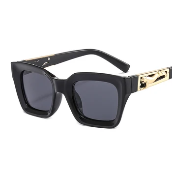 Moda ochelari de Soare Ochi de Pisica 2021 Femei Barbati Brand Designer Retro Pătrat Albastru Maro Ochelari de sex Feminin Unghii Ochelari de Soare Nuante UV400