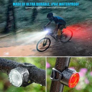 Bicicleta de iluminare din Spate de Mare Vizibilitate USB Reîncărcabilă Biciclete MTB Lampa IPX6 Impermeabilă Ciclism Waring Stop Pentru Casca Ambalaj Punga