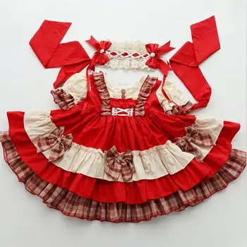 Miayii Îmbrăcăminte Pentru Copii Spaniolă Epocă Lolita Rochie De Bal Dantelă Papion Cusut Petrecere De Ziua De Paști Rochii De Printesa Pentru Fete A165