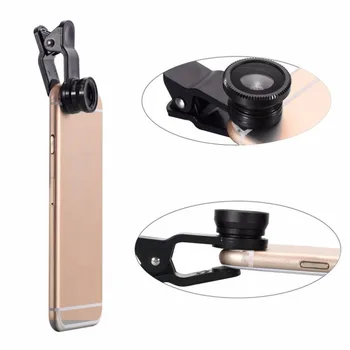 Telefon Lentile de 360 de Grade Roti Rechin Coada în Formă de Clip Foto aparat de Fotografiat Lentilă Kituri de 180 de Grade Pește Lentilă 0.65 X cu Unghi Larg 10X Macro Lens