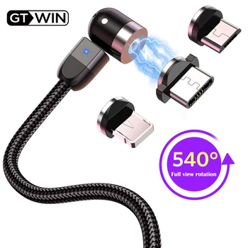 GTWIN Magnetice Micro USB Cablu Pentru iPhone 12 11 pro Samsung Xiaomi Încărcare Rapidă USB de Tip C Cablu Magnet Cablu de Încărcare USB-C de Sârmă