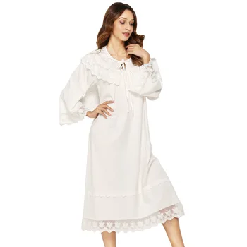 Producătorii en-gros din bumbac cu maneca lunga Printesa cămașă de noapte comerț exterior pijamale femei de mari dimensiuni vrac haine de acasă