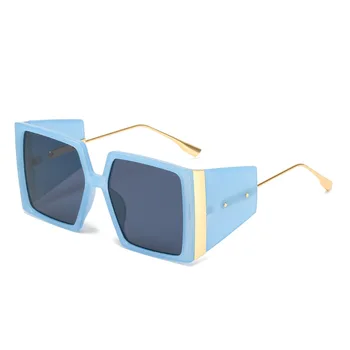 OIMG Epocă Pătrat Femei Bărbați ochelari de Soare 2021 Nouă Tendință de Brand Designer de Mare Cadru Ochelari de Personalitate Orez de Metal de Unghii ochelari de Soare