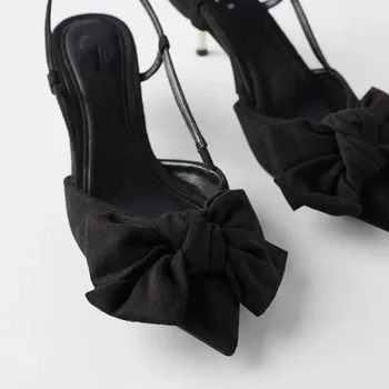 Închis Toe Sandale Pantofi Negri pentru Femei de Vara Tocuri Bej Fete Înaltă Deschide Stiletto 2021 Subliniat Confort Arc Elastic din Cauciuc ban