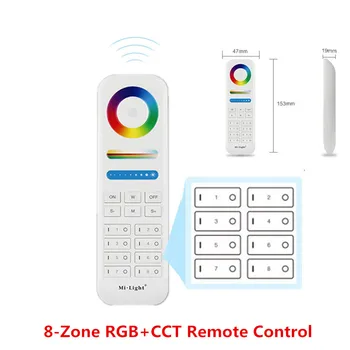 MiBoxer 8-Zona de 2.4 G RF RGB+CCT de la Distanță Inteligent Controller Led RGB+CCT Bec Led+ Suport de la Distanță