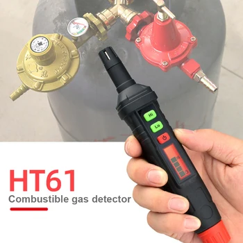 HT61 Detector de Scurgeri de Gaze Analizor de Gaze Combustibile, Inflamabile Naturale Tester Pentru Acasă Vizibile Alarmă Sonoră Instrument Nou