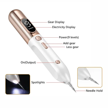 Laser cu Plasmă Pen LCD Tatuaj Pistrui Mol Remover Pen Tag Îndepărtarea Pistrui Neg Dark Spot Remover Instrumente de Îngrijire a Pielii de Frumusete de Masina