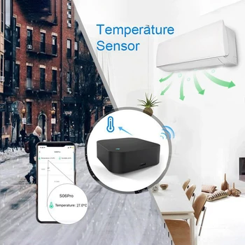 Smart Wireless WiFi-Telecomanda IR Tuya de Temperatură Și Senzor de Umiditate în Timp Real Monitor Smart Home Inteligent Hidraulic