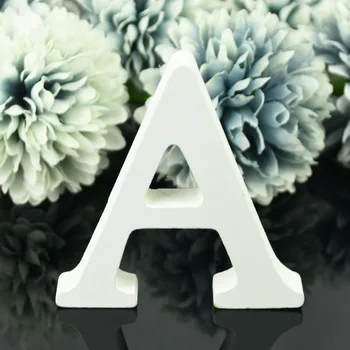 Nou Alb din Lemn Alfabet DIY Cuvânt Scrisoare Numele de Design Pentru Evenimente Petrecere Nunta Festival Decor de Masă în Picioare Ornament