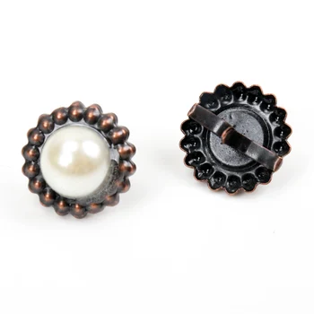 Perle artificiale de Floarea-soarelui Rotund Diy cuie fără cap Scrapbooking Înfrumusețarea Fixare Brad Artizanat Metal Decor 16mm 20buc