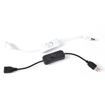 Woopower Material Cupru Cablu USB de sex Masculin la Feminin Comutator PE Cablu Comutare Lampă cu LED-uri de Putere Linie 28cm