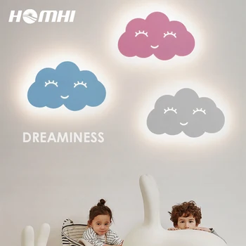 Homhi Nor Lampă de Perete Creative Zâmbet Camera Copiilor Camera de zi Dormitor Desene animate Nu Flicker Cald Decor Acasă HWL-045