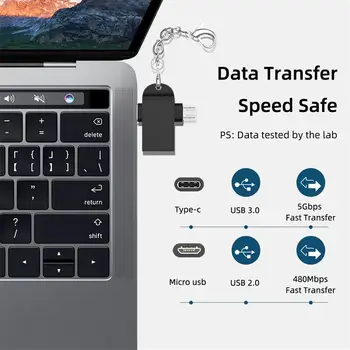 De înaltă Calitate USB de Tip C / Micro USB La USB3.0 Viteza Mare de Transfer Adaptor 2 IN 1 OTG Converter Pentru Telefonul Tableta Tastatura Laptop