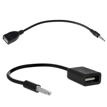 3.5 mm de sex Masculin AUX Mufa Jack USB 2.0 de sex Feminin Cablu Convertor Cablu de Mașină MP3 R58F