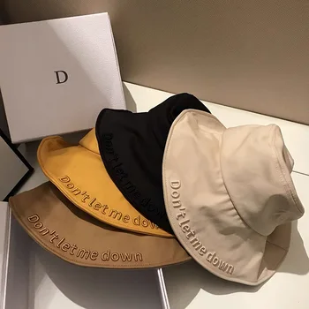 Modern, Unisex Găleată Pălărie Patch Scrisoare Alb Negru Solid Casual BOb Capac De Vară În Aer Liber Pescar Pălărie Panama Pe Strada Soarelui Hip Hop Ca