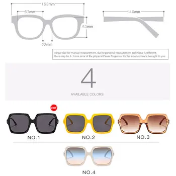 LongKeeper Epocă Supradimensionat Pătrat Ochelari De Soare Pentru Femei Brand De Lux De Mare Cadru Ochelari De Soare Moda Negru Gradient De Sex Feminin Oculos