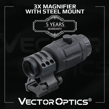 Vector Optica Lupa 3x Cu Flip pentru Partea din Oțel Muntele a se Potrivi Diferitelor Red Dot Domenii de Vânătoare Riflescope Vedere Optic
