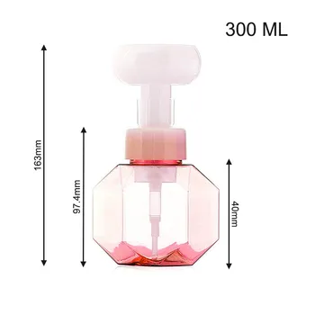 300 ML Dozator Sapun Lichid cu Spumare 1buc Pompa pentru uz Casnic Gel de Dus Sticlă Goală Multi Purpose Forma de Floare Spumă de Sticlă